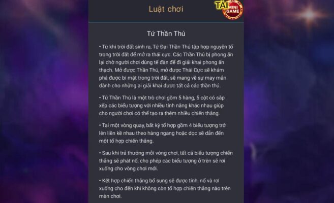 Thủ thuật chơi nổ Thần thú 4 thắng lớn tại Sunwin Club